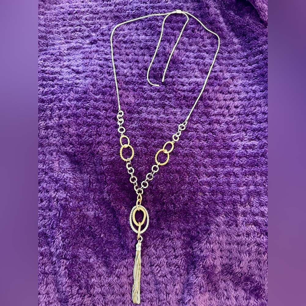 NWOT Elegant Chico’s adjustable Gold and Silver Necklace
